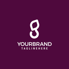 Letter G leaf Logo Design Template Vector