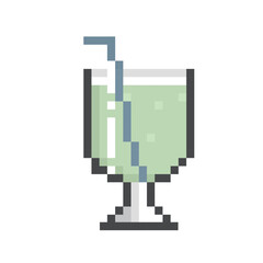 Fototapeta premium ドット絵のシンプルなジュース