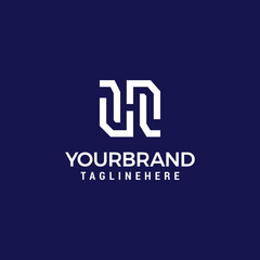 Obraz premium Letter H Line logo design template vector