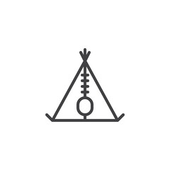 Teepee, tent line icon © alekseyvanin
