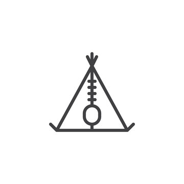 recommend clip art: Teepee, tent line icon