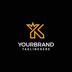 Fototapeta premium Initial WK with minimalist concept design for company and business logo.