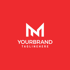 MN initial logo NM initial logo design template vector