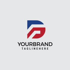 Fototapeta premium Initial Letter DF logo design template vector