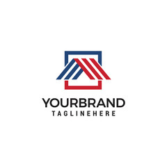 Fototapeta premium simple square homes logo design template vector