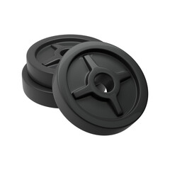 Obraz premium Set of weight plate for barbell