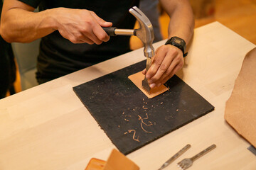 Preparing Leather for Indentation