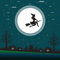  Halloween Vector Colorful Illustration in White Background