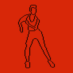 Pixeled human element