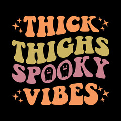 Halloween Retro wavy T-Shirt Design