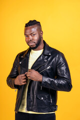 Confident Black Man in Studio