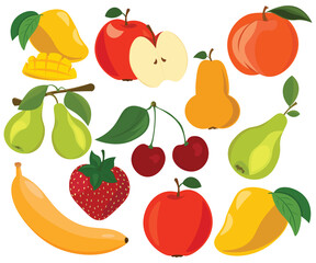 set fruit healthy food vegetarianism