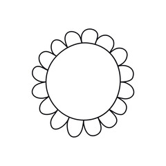 Vector hand drawn flat linear illustration