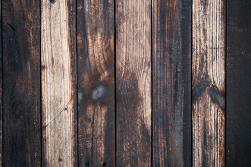 Wood textured background old rustic board panel. Decorative grunge retro pattern with natural material wooden surface.