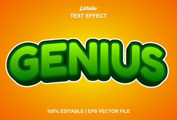 genius text effect with green color and editable.