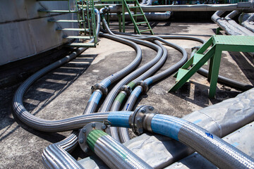 Flexible stainless steel pipe, installed with pipes in the industry Flexible hoses for reducing the...