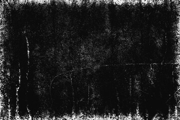 Abstract dust distressed overlay grunge edges texture . Black and white Scratched dust texture, distressed ink paint texture for background.