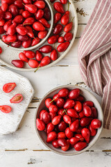 dogwood on a light wooden background