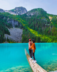 Joffre Lakes British Colombia Whistler Canada, colorful lake of Joffre lakes national park in...