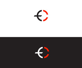 CE, EC  Letter Logo Vector Template Abstract Monogram Symbol - obrazy, fototapety, plakaty