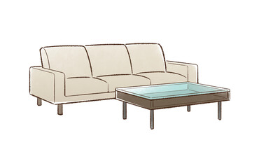 ソファとローテーブルのセット