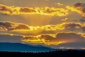 Sunset Over Mountains