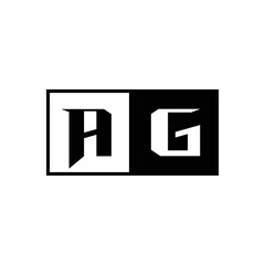 Initial Letter Unique and Creative AG Logo vector design . it can be used for any type of business company. 