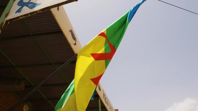berber flag hoisted in a store in southern Morocco. Berber, self-name Amazigh, plural Imazighen, any of the descendants of the pre-Arab inhabitants of North Africa.