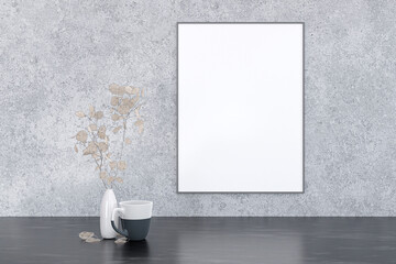 Picture frame mockup. 3d rendered illustration. © SOPONE