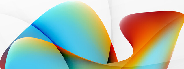 Abstract background. Fluid gradient color wave template for wallpaper, banner, background or landing