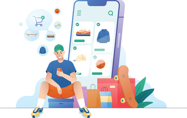 Online Shopping Concept Illustration