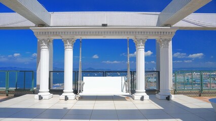 聖通寺山山頂展望台サン・アンジェリーナ（St.ANGELINA）結婚式場　ブランコ　瀬戸大橋