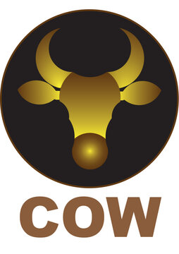 Logo Gold Cow _ VECTOR COW GOLD