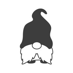 Dwarf gnomes wear red dresses and hats celebrating Christmas in winter.