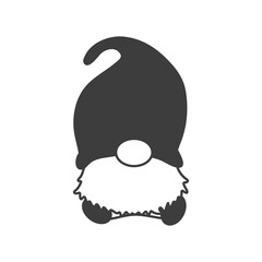 Dwarf gnomes wear red dresses and hats celebrating Christmas in winter.