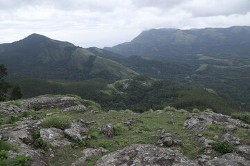 mountain landscape with clouds