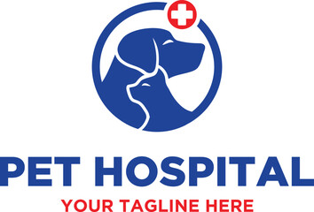 pet hospital logo vector