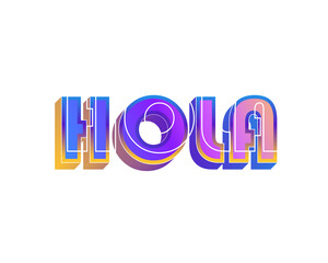 A 3D letters design with rainbow gradient color design