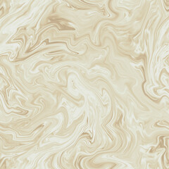 Liquid swirl light beige abstract background. Marble stripes, pastel tone color texture, modern swirl wallpaper. Seamless suminagashi pattern with oil painting streaks. Illustration