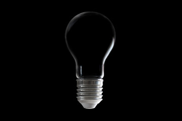 Incandescent light bulb isolated on black
