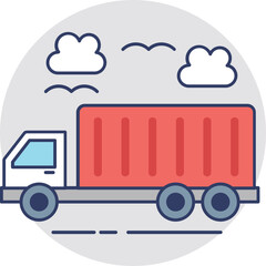 Delivery Truck Flat Icon