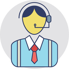 Customer Representative Vector Icon