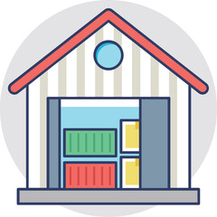 Warehouse Vector Icon