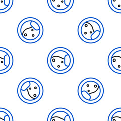 Line Washer icon isolated seamless pattern on white background. Washing machine icon. Clothes washer - laundry machine. Home appliance symbol. Colorful outline concept. Vector