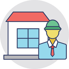 Real Estate Agent Vector Icon