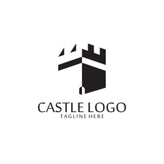 vector castle logo icon template