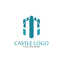 vector castle logo icon template