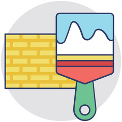 Wall Painting Vector Icon