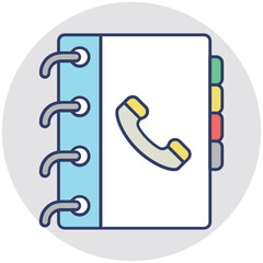 Phone Directory Vector Icon