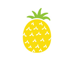 Pineapple design Yellow fruit is refreshing. For decorating work in the summer.